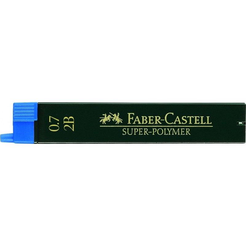 Faber-Castell Feinmine SUPER POLYMER Stärke: 0,7 mm · Härtegrad: 2B · tiefschwarz Faber-Castell Feinmine SUPER POLYMER Stärke: 0,7 mm · Härtegrad: 2B · tiefschwarz