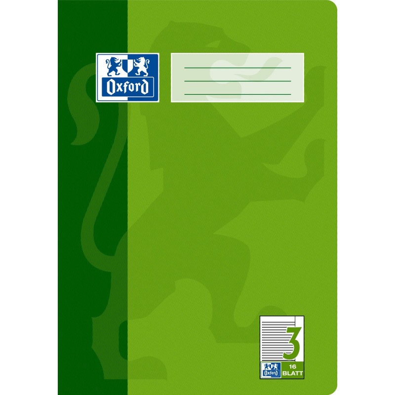 Oxford Schulheft A4 · Lineatur 3R mit Rand rechts · 90 g/m² · 16 Blatt Oxford Schulheft A4 · Lineatur 3R mit Rand rechts · 90 g/m² · 16 Blatt