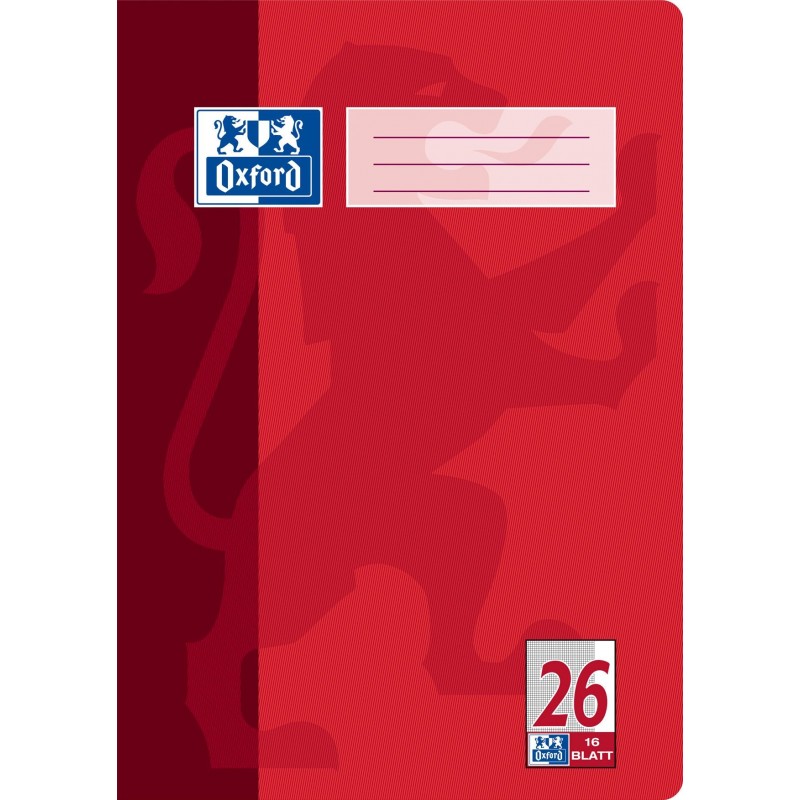 Oxford Schulheft A4 · Lineatur 26 (kariert · weißer Rand rechts) · 90 g/m² · 16 Blatt Oxford Schulheft A4 · Lineatur 26 (kariert · weißer Rand rechts) · 90 g/m² · 16 Blatt