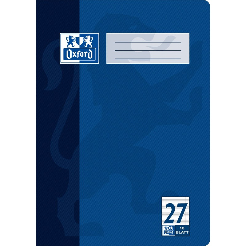 Oxford Schulheft A4 · Lineatur 27 (kariert · beidseitiger Rand) · 90 g/m² · 16 Blatt Oxford Schulheft A4 · Lineatur 27 (kariert · beidseitiger Rand) · 90 g/m² · 16 Blatt