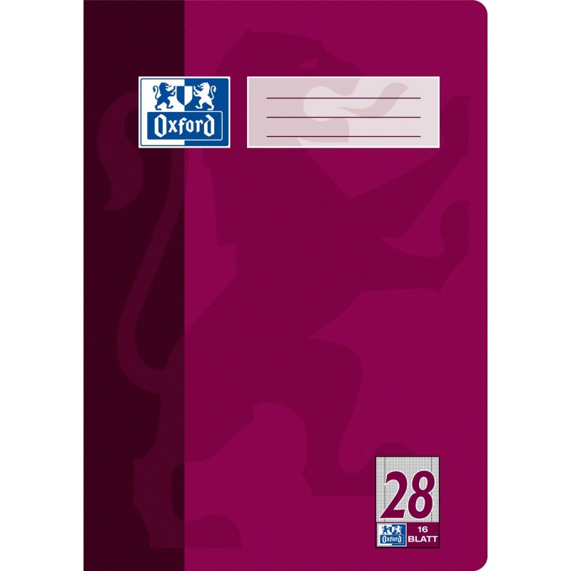 Oxford Schulheft A4 · Lineatur 28 (liniert · beidseitiger Rand) · 90 g/m² · 16 Blatt Oxford Schulheft A4 · Lineatur 28 (liniert · beidseitiger Rand) · 90 g/m² · 16 Blatt