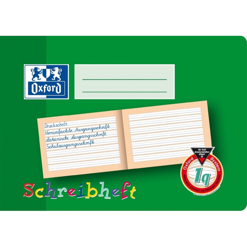 Oxford Schreibheft A5 quer · Lineatur 1q · 90 g/m² · 16 Blatt Oxford Schreibheft A5 quer · Lineatur 1q · 90 g/m² · 16 Blatt