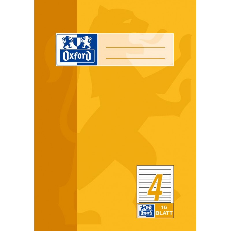 Oxford Schulheft A5 · Lineatur 4 (liniert 9mm) · 90 g/m² · 16 Blatt Oxford Schulheft A5 · Lineatur 4 (liniert 9mm) · 90 g/m² · 16 Blatt