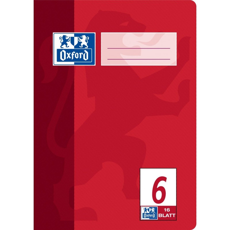 Oxford Schulheft A5 · Lineatur 6 (blanko) · 80 g/m² · 16 Blatt Oxford Schulheft A5 · Lineatur 6 (blanko) · 80 g/m² · 16 Blatt