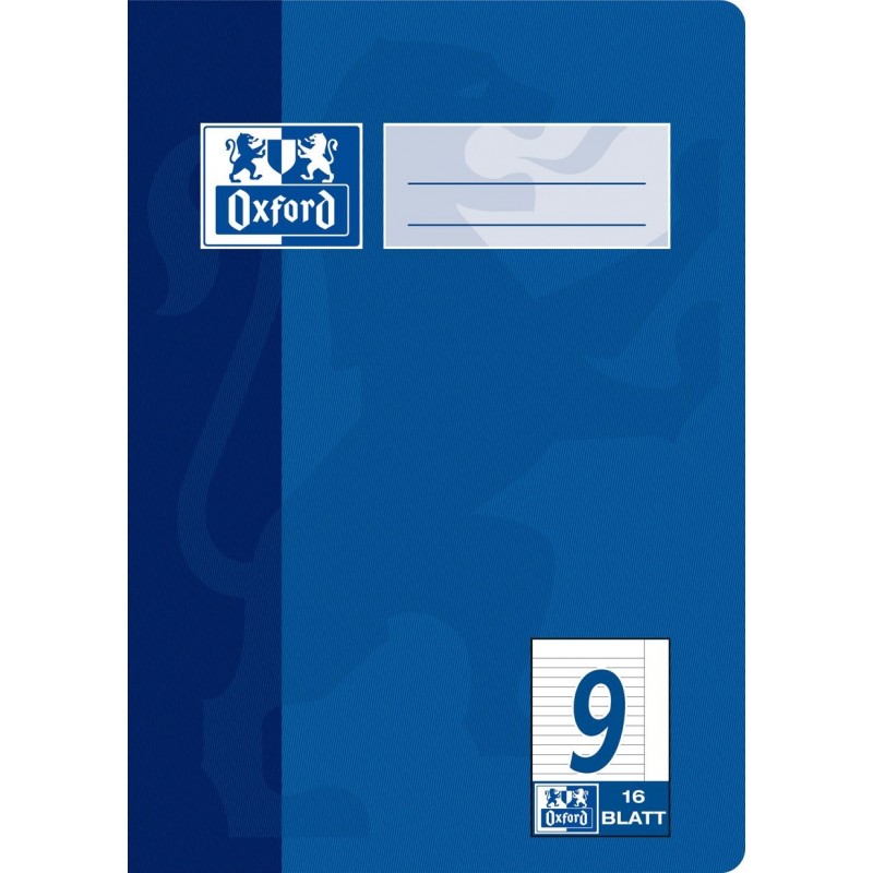 Oxford Schulheft A5 · Lineatur 9 (liniert · weißer Rand rechts) · 90 g/m² ·16 Blatt Oxford Schulheft A5 · Lineatur 9 (liniert · weißer Rand rechts) · 90 g/m² ·16 Blatt