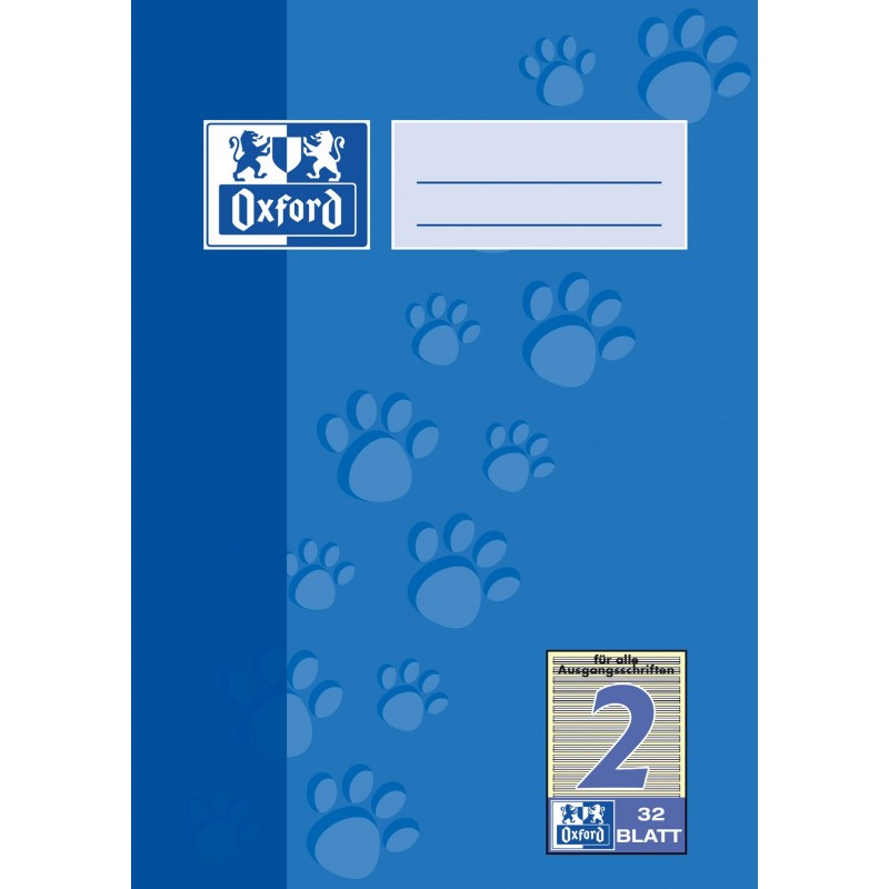 Oxford Doppelheft A5 · Lineatur 2 · 90 g/m² · 32 Blatt Oxford Doppelheft A5 · Lineatur 2 · 90 g/m² · 32 Blatt