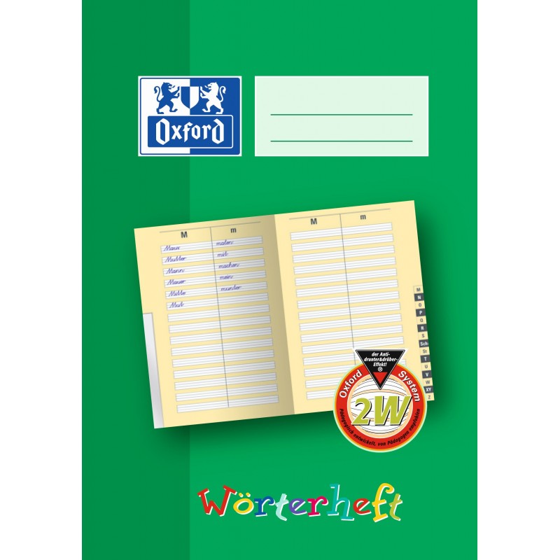 Oxford Wörterheft A5 · Lineatur 2W (2. Schuljahr) · 90g/m² · 28 Blatt Oxford Wörterheft A5 · Lineatur 2W (2. Schuljahr) · 90g/m² · 28 Blatt