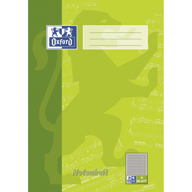 Oxford Notenheft A4 · Lineatur 14 · mit Hilfslinien · 90 g/m² · 8 Blatt Oxford Notenheft A4 · Lineatur 14 · mit Hilfslinien · 90 g/m² · 8 Blatt
