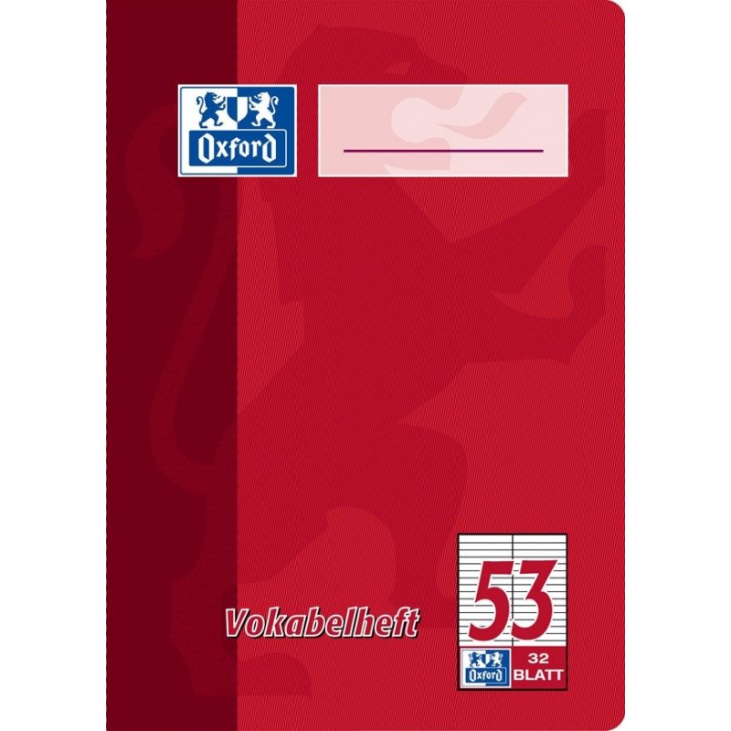 Oxford Vokabelheft A6 · Lineatur 53 (2 Spalten) · 90 g/m² · 32 Blatt Oxford Vokabelheft A6 · Lineatur 53 (2 Spalten) · 90 g/m² · 32 Blatt