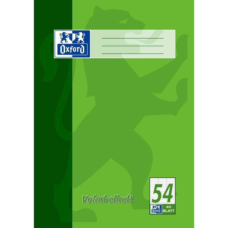 Oxford Vokabelheft A4 · Lineatur 54 (3 Spalten) · 90 g/m² · 40 Blatt Oxford Vokabelheft A4 · Lineatur 54 (3 Spalten) · 90 g/m² · 40 Blatt