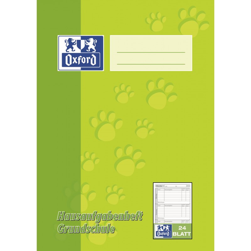 Oxford Hausaufgabenheft Grundschule A5 · 90 g/m² · 24 Blatt Oxford Hausaufgabenheft Grundschule A5 · 90 g/m² · 24 Blatt