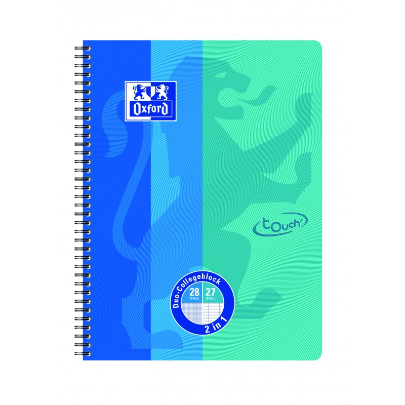 Oxford Duo-Collegeblock Touch A4+ · L.28 (50x) u. L. 27 (30x) Oxford Duo-Collegeblock Touch A4+ · L.28 (50x) u. L. 27 (30x)