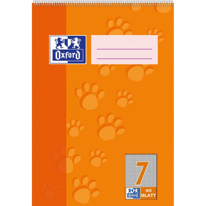 Oxford Schulblock A5 · mit Kopfspirale · Lineatur 7 · 90 g/m² · 40 Blatt Oxford Schulblock A5 · mit Kopfspirale · Lineatur 7 · 90 g/m² · 40 Blatt