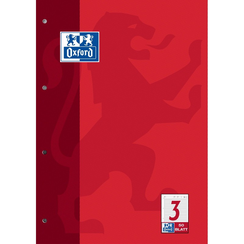 Oxford Arbeitsblock A4 · Lineatur 3 · 90 g/m² · 50 Blatt Oxford Arbeitsblock A4 · Lineatur 3 · 90 g/m² · 50 Blatt