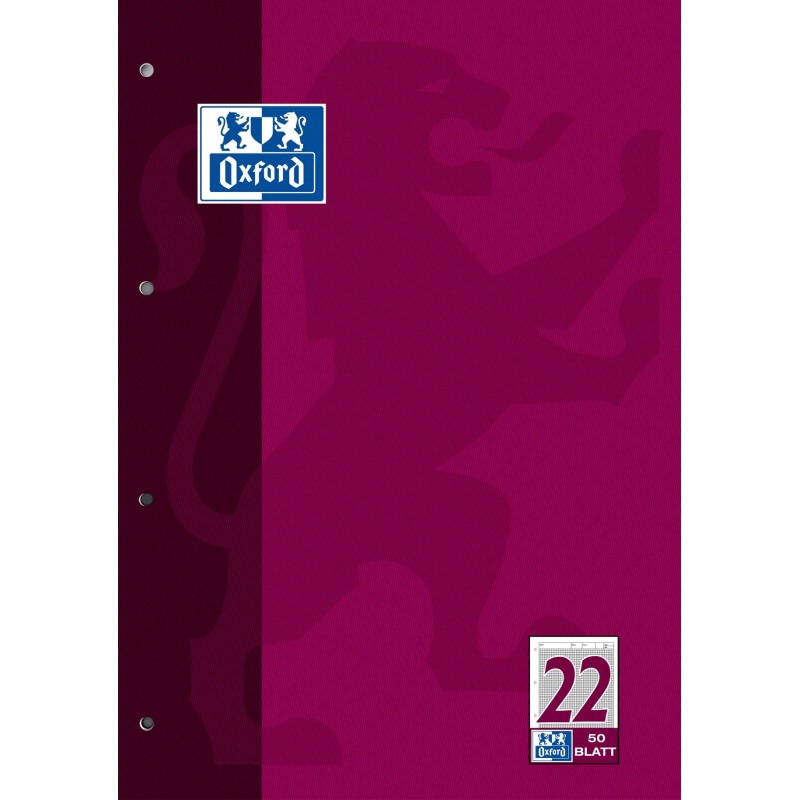Oxford Arbeitsblock A4 · Lineatur 22 (kariert) · 90 g/m² · 50 Blatt Oxford Arbeitsblock A4 · Lineatur 22 (kariert) · 90 g/m² · 50 Blatt