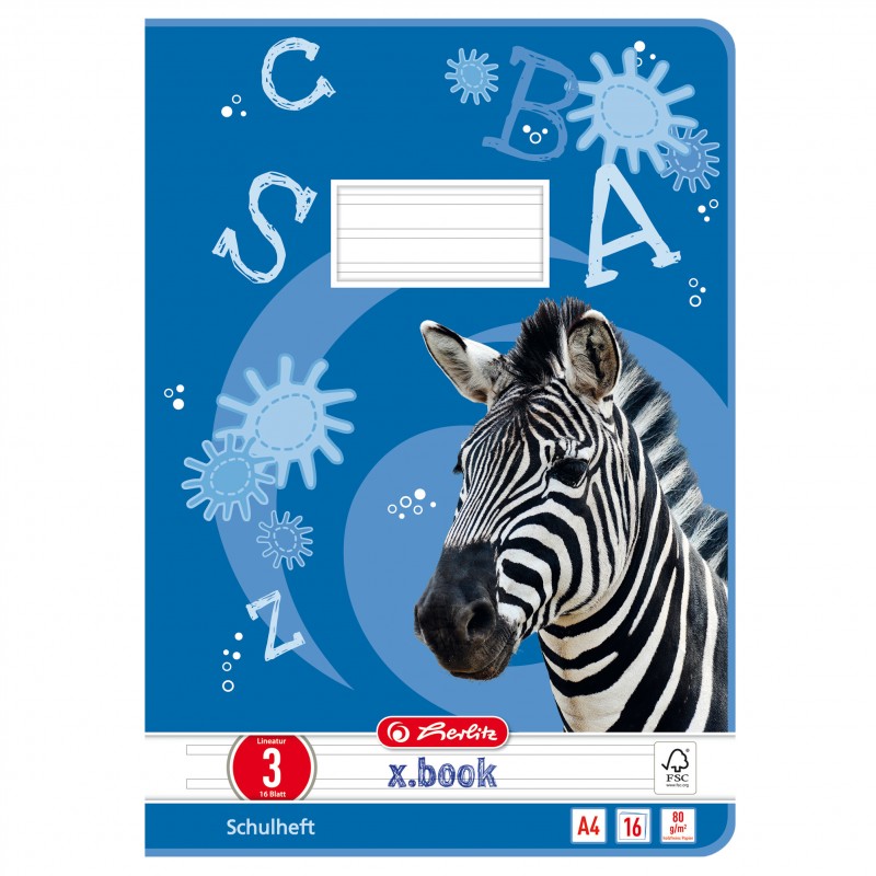 Herlitz Schulheft A4 · Lineatur 3 · 80 g/m² · 16 Blatt Herlitz Schulheft A4 · Lineatur 3 · 80 g/m² · 16 Blatt
