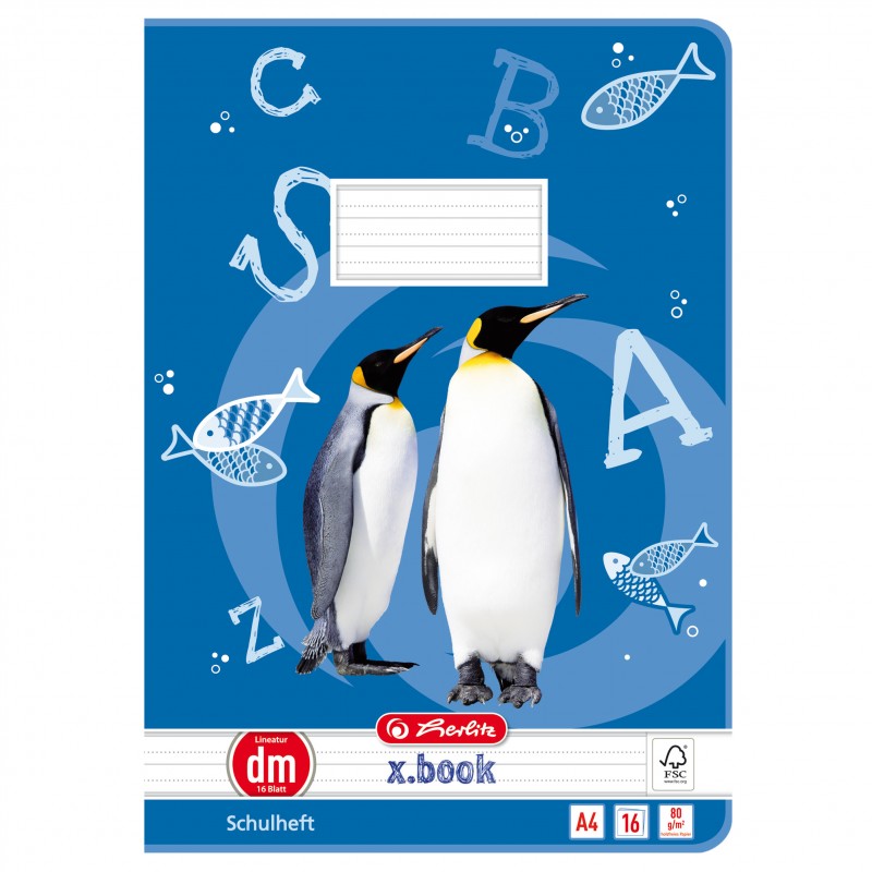 Herlitz Schulheft A4 · Lineatur dm · 80 g/m² · 16 Blatt Herlitz Schulheft A4 · Lineatur dm · 80 g/m² · 16 Blatt