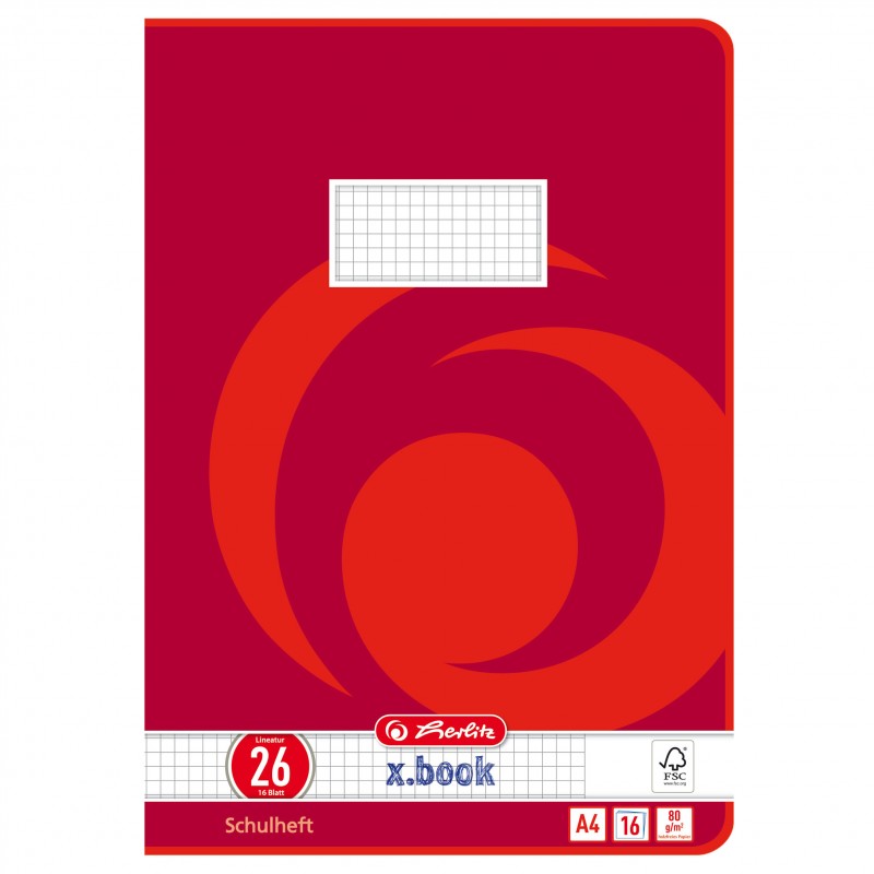 Herlitz Schulheft A4 · Lineatur 26 (kariert · weißer Rand) · 80 g/m² · 16 Blatt Herlitz Schulheft A4 · Lineatur 26 (kariert · weißer Rand) · 80 g/m² · 16 Blatt