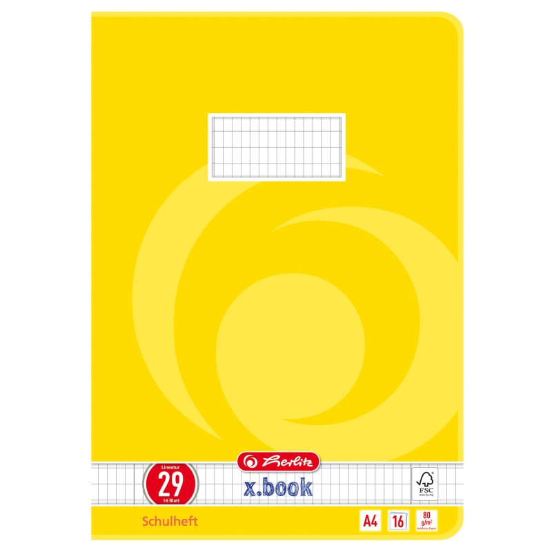 Herlitz Schulheft A4 · Lineatur 29 (rautiert Doppelrand) · 80 g/m² · 16 Blatt Herlitz Schulheft A4 · Lineatur 29 (rautiert Doppelrand) · 80 g/m² · 16 Blatt