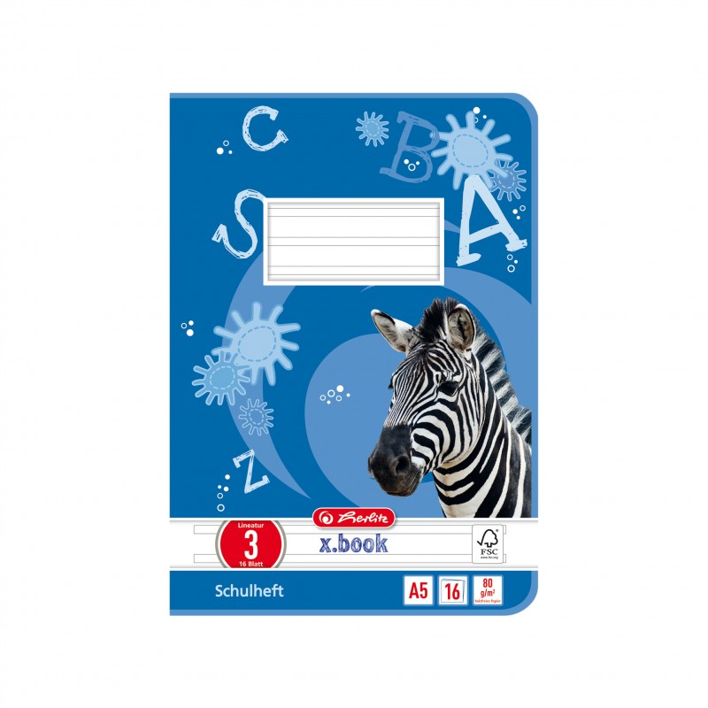 Herlitz Schulheft A5 · Lineatur 3 · 80 g/m² · 16 Blatt Herlitz Schulheft A5 · Lineatur 3 · 80 g/m² · 16 Blatt