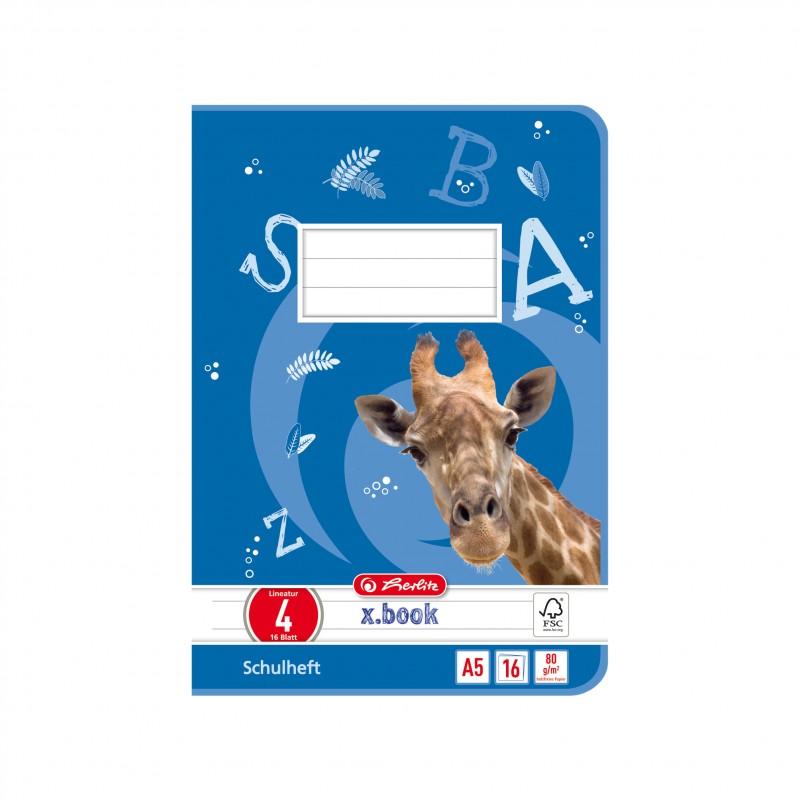 Herlitz Schulheft A5 · Lineatur 4 · 80 g/m² · 16 Blatt Herlitz Schulheft A5 · Lineatur 4 · 80 g/m² · 16 Blatt