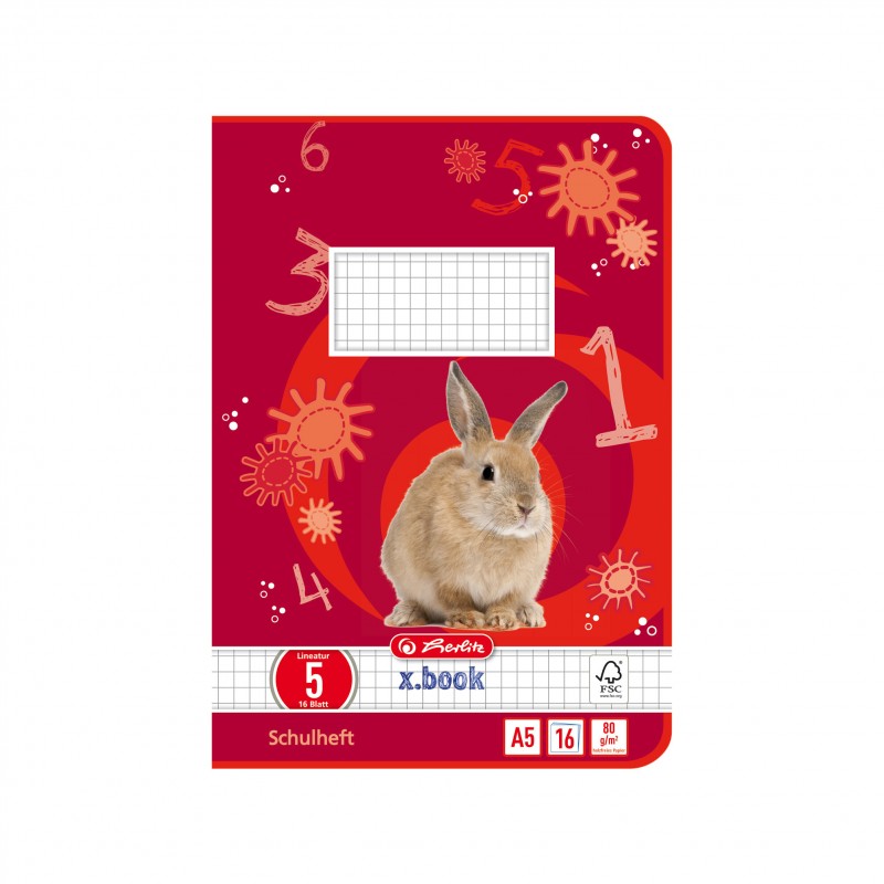 Herlitz Schulheft A5 · Lineatur 5 · 80 g/m² · 16 Blatt Herlitz Schulheft A5 · Lineatur 5 · 80 g/m² · 16 Blatt