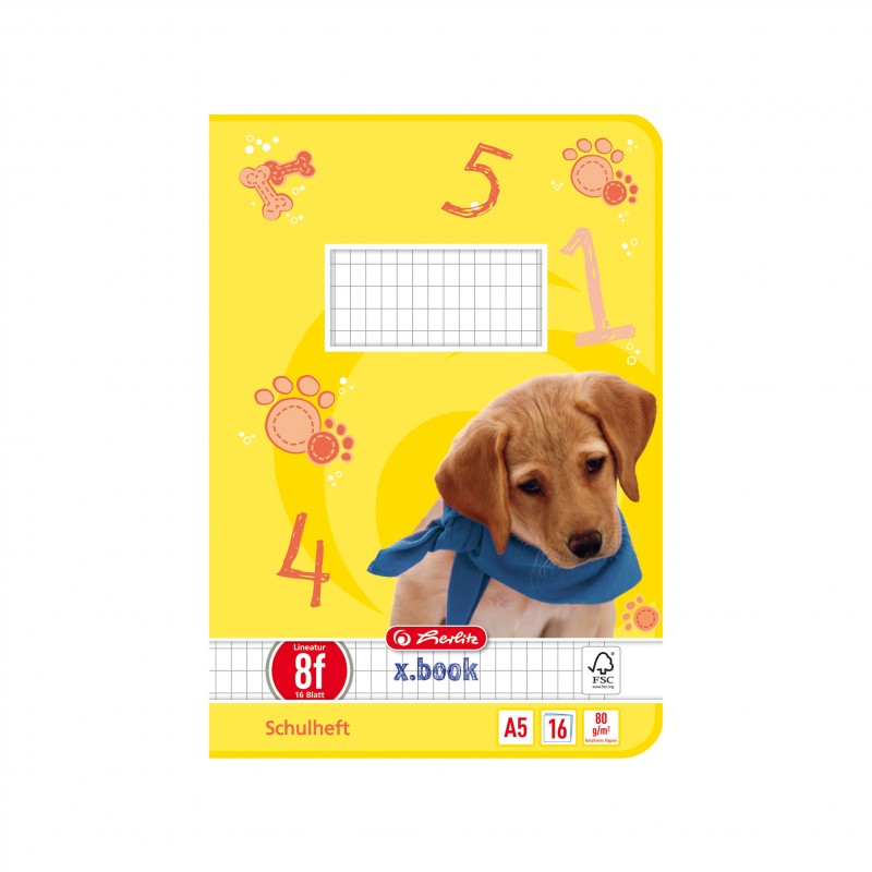 Herlitz Schulheft A5 · Lineatur 8f · 80 g/m² · 16 Blatt Herlitz Schulheft A5 · Lineatur 8f · 80 g/m² · 16 Blatt