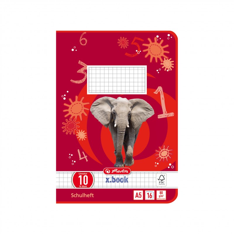Herlitz Schulheft A5 · Lineatur 10 · 80 g/m² · 16 Blatt Herlitz Schulheft A5 · Lineatur 10 · 80 g/m² · 16 Blatt