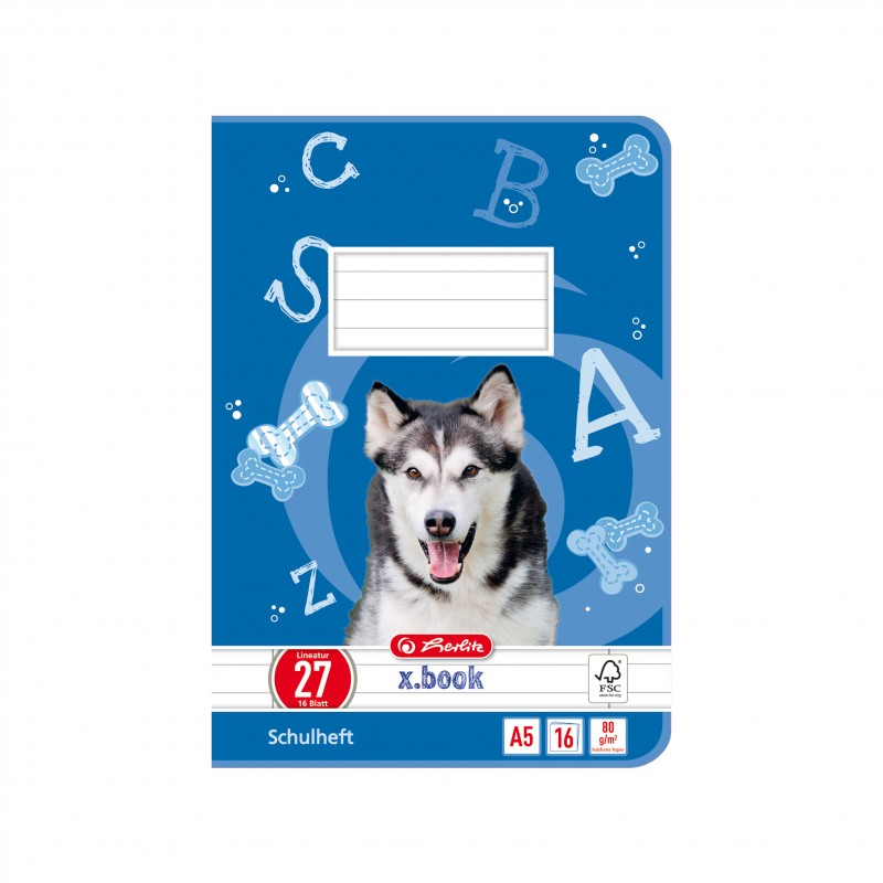 Herlitz Schulheft A5 · Lineatur 27 · 80 g/m² · 16 Blatt Herlitz Schulheft A5 · Lineatur 27 · 80 g/m² · 16 Blatt