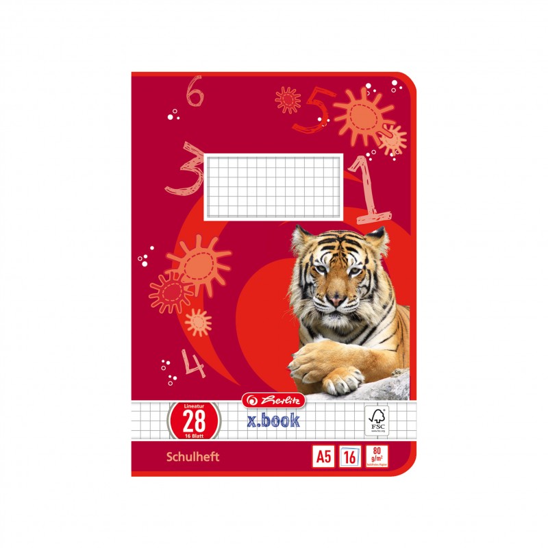Herlitz Schulheft A5 · Lineatur 28 · 80 g/m² · 16 Blatt Herlitz Schulheft A5 · Lineatur 28 · 80 g/m² · 16 Blatt