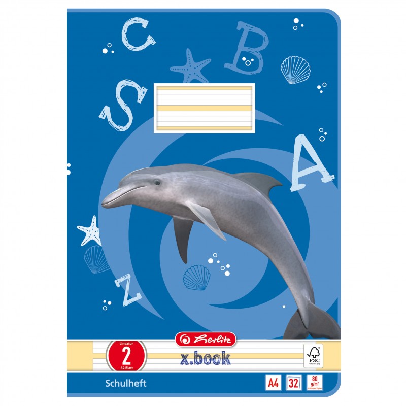 Herlitz Doppelheft A4 · Lineatur 2 · 80 g/m² · 32 Blatt Herlitz Doppelheft A4 · Lineatur 2 · 80 g/m² · 32 Blatt