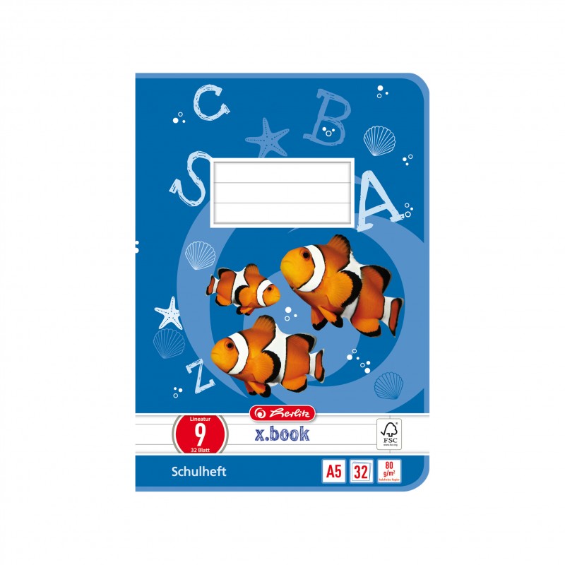 Herlitz Doppelheft A5 · Lineatur 9 · 80 g/m² · 32 Blatt Herlitz Doppelheft A5 · Lineatur 9 · 80 g/m² · 32 Blatt