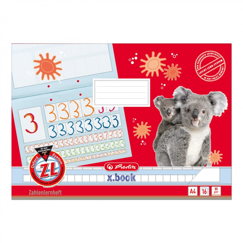 Herlitz Zahlenlernheft A4 quer · Lineatur ZL · 80 g/m² Herlitz Zahlenlernheft A4 quer · Lineatur ZL · 80 g/m²