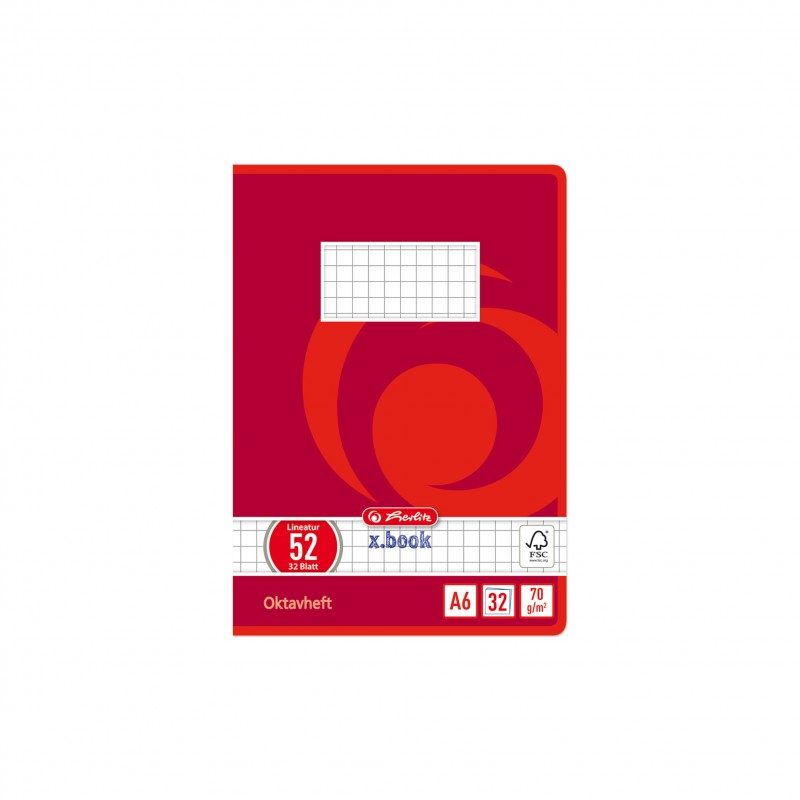 Herlitz Oktavheft A6 · 32 Blatt · Lineatur 52 (kariert) · 80 g/m² Herlitz Oktavheft A6 · 32 Blatt · Lineatur 52 (kariert) · 80 g/m²