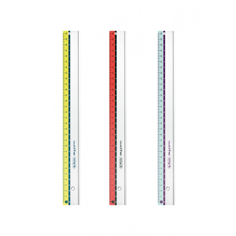 Herlitz Lineal my.pen 30 cm · für Links- und Rechtshänder · 1 Stück Farbe zufällig