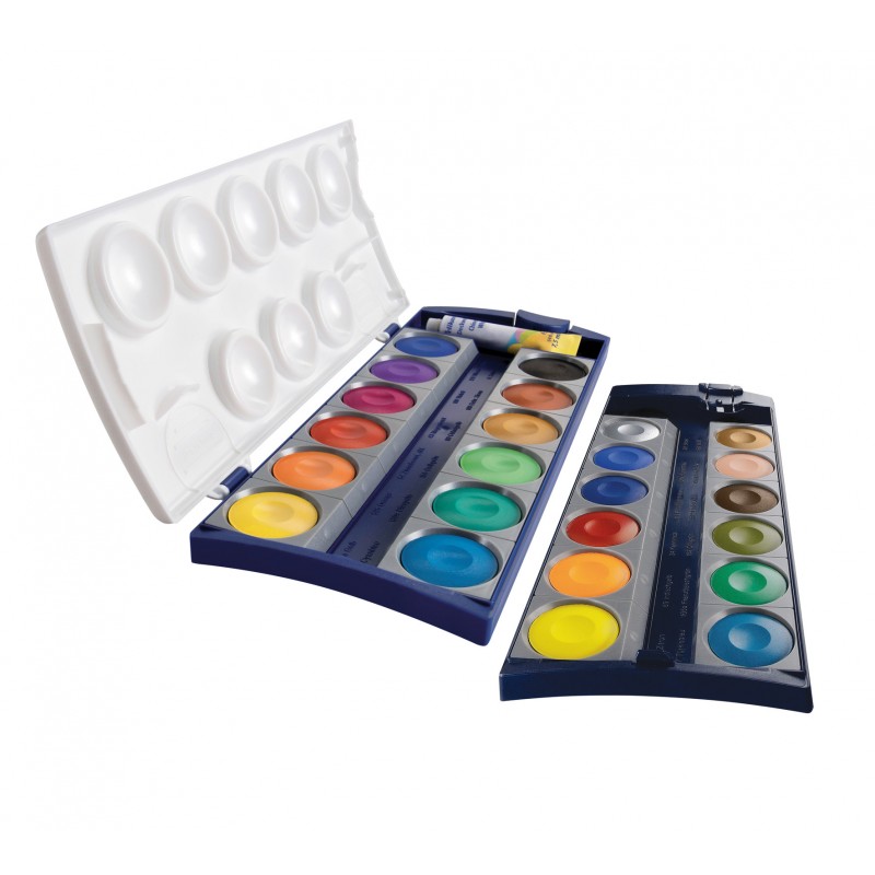 Pelikan Deckfarbkasten 735/K12 · mit 24 Farben + Deckweiß
