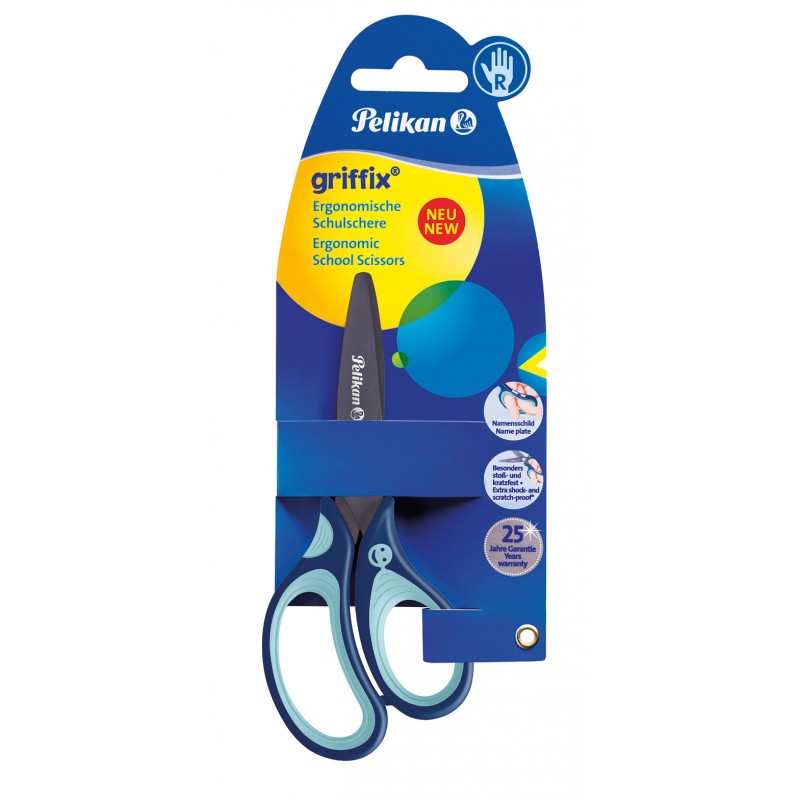 Pelikan Schulschere griffix abgerundet · blau · Rechs-/Linkshänder Pelikan Schulschere griffix abgerundet · blau · Rechs-/Linkshänder