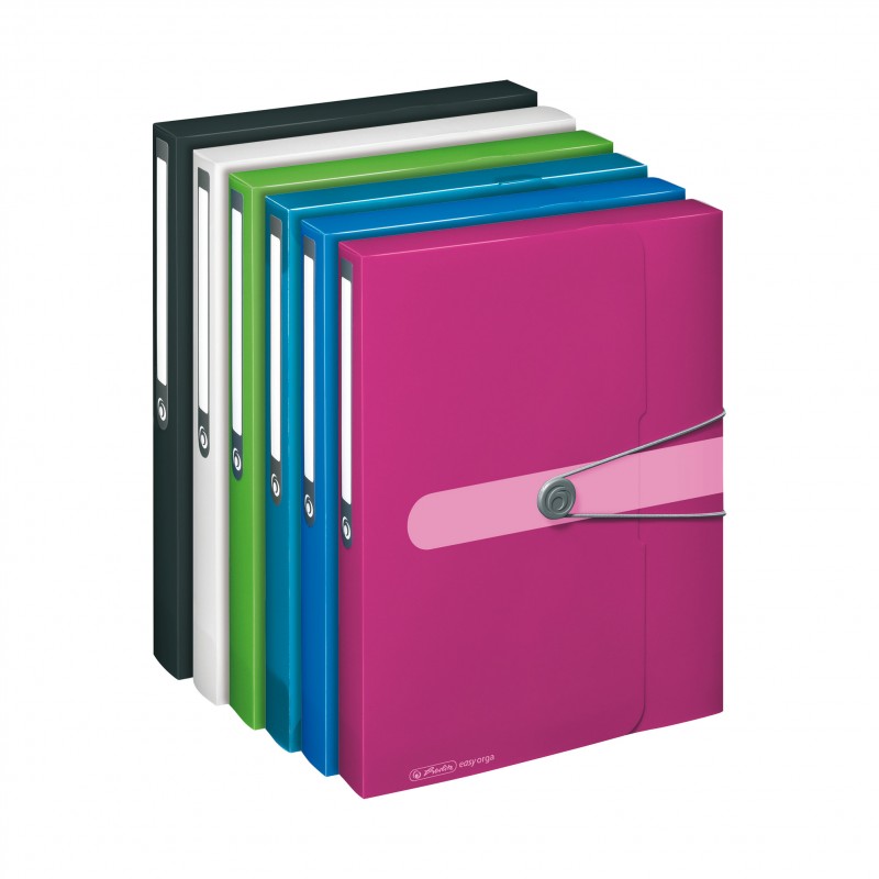 Herlitz Heftsammler A4 PP-Kunststoff · 4 cm easy orga to go · opak blau
