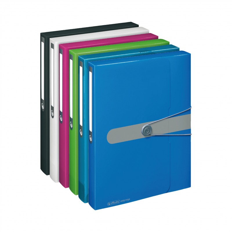 Herlitz Heftsammler A4 PP-Kunststoff · 4 cm easy orga to go · opak blau