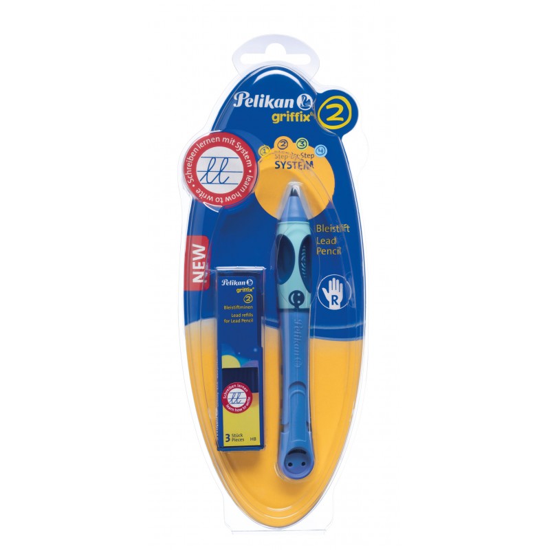 Pelikan Druckbleistift griffix B2BSR/L bluesea (blau) inkl. 3 Minen · Rechts-/Linkshänder Pelikan Druckbleistift griffix B2BSR/L bluesea (blau) inkl. 3 Minen · Rechts-/Linkshänder