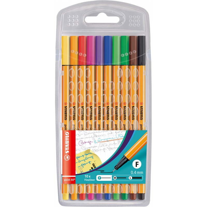 STABILO® Fineliner STABILO® point 88® Etui mit 10 Stiften STABILO® Fineliner STABILO® point 88® Etui mit 10 Stiften
