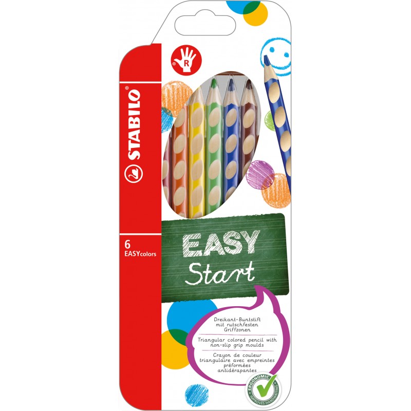 STABILO® Ergonomischer Dreikant-Buntstift STABILO® EASYcolors · 6er Etui · Rechts-/Linkshänder STABILO® Ergonomischer Dreikant-Buntstift STABILO® EASYcolors · 6er Etui · Rechts-/Linkshänder
