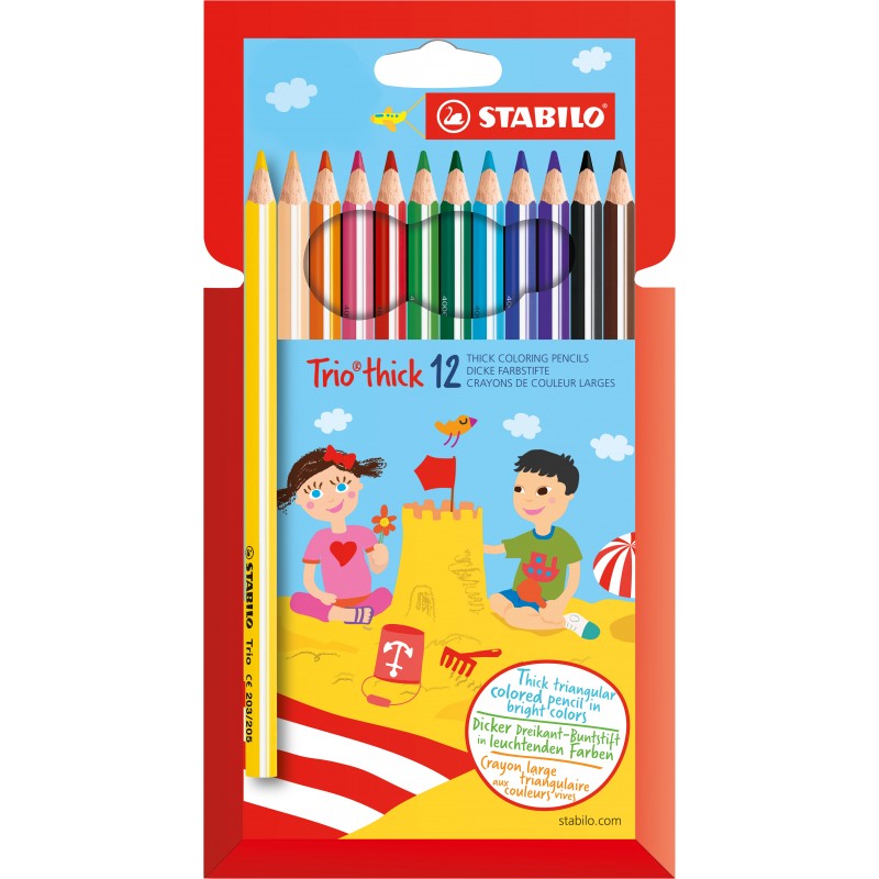 STABILO® Dreikant-Buntstift STABILO® Trio® dick · Kartonetui mit 12 Stiften STABILO® Dreikant-Buntstift STABILO® Trio® dick · Kartonetui mit 12 Stiften