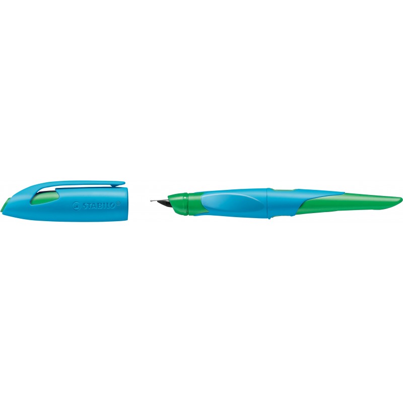 STABILO® Ergonomischer Schulfüller STABILO® EASYbirdy · Feder A · himmelblau/grasgrün · Rechts-/Linkshänder STABILO® Ergonomischer Schulfüller STABILO® EASYbirdy · Feder A · himmelblau/grasgrün · Rechts-/Linkshänder