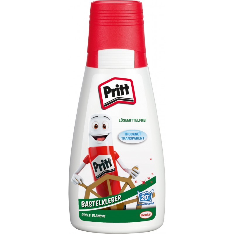 Pritt Bastelkleber Mr. Pritt · ohne Lösungsmittel · Kunststoff-Flasche mit 100 g Pritt Bastelkleber Mr. Pritt · ohne Lösungsmittel · Kunststoff-Flasche mit 100 g