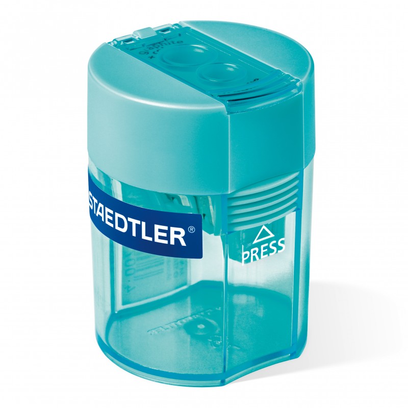STAEDTLER® Doppel-Spitzdose · 8 ·2 mm Ø (dünn) · 10 ·2 mm Ø (dick) · cyan STAEDTLER® Doppel-Spitzdose · 8 ·2 mm Ø (dünn) · 10 ·2 mm Ø (dick) · cyan