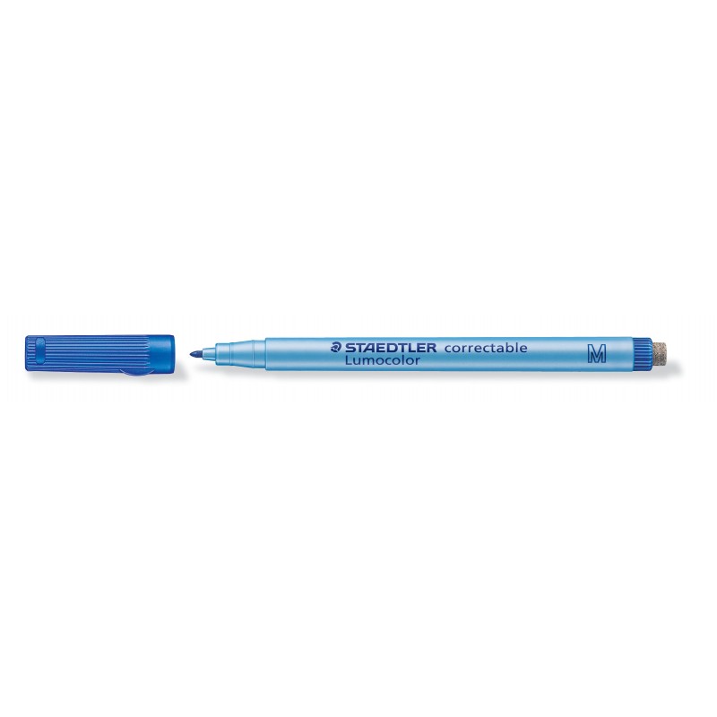 STAEDTLER® Folienstift Lumocolor correctable · M-Spitze ca. 1 ·0 mm · blau STAEDTLER® Folienstift Lumocolor correctable · M-Spitze ca. 1 ·0 mm · blau