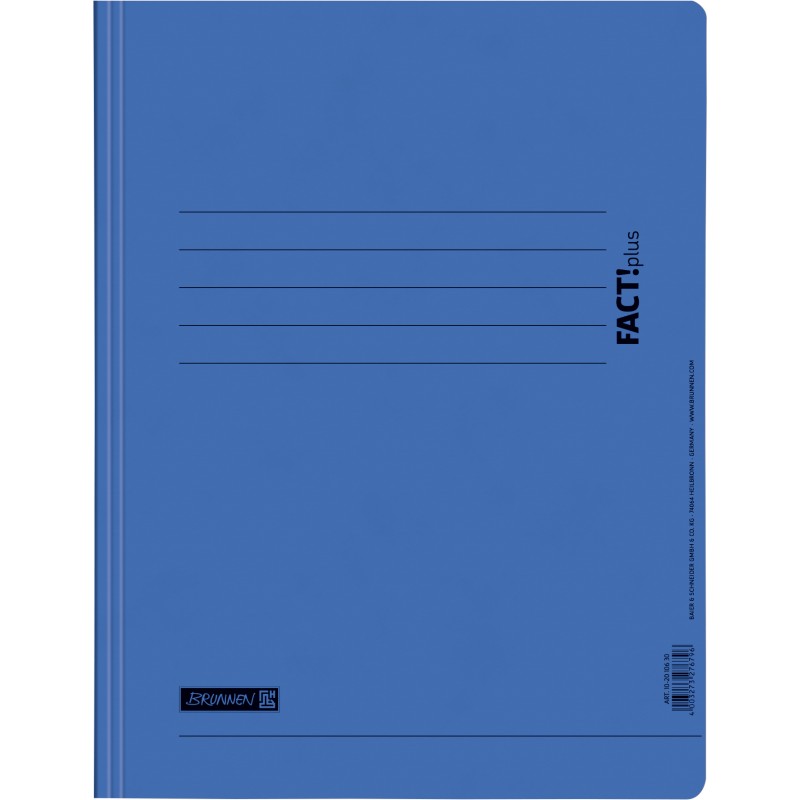BRUNNEN Schnellhefter · DIN · A4 FACT!plus · Pappe extrastark 375g/m² · blau BRUNNEN Schnellhefter · DIN · A4 FACT!plus · Pappe extrastark 375g/m² · blau