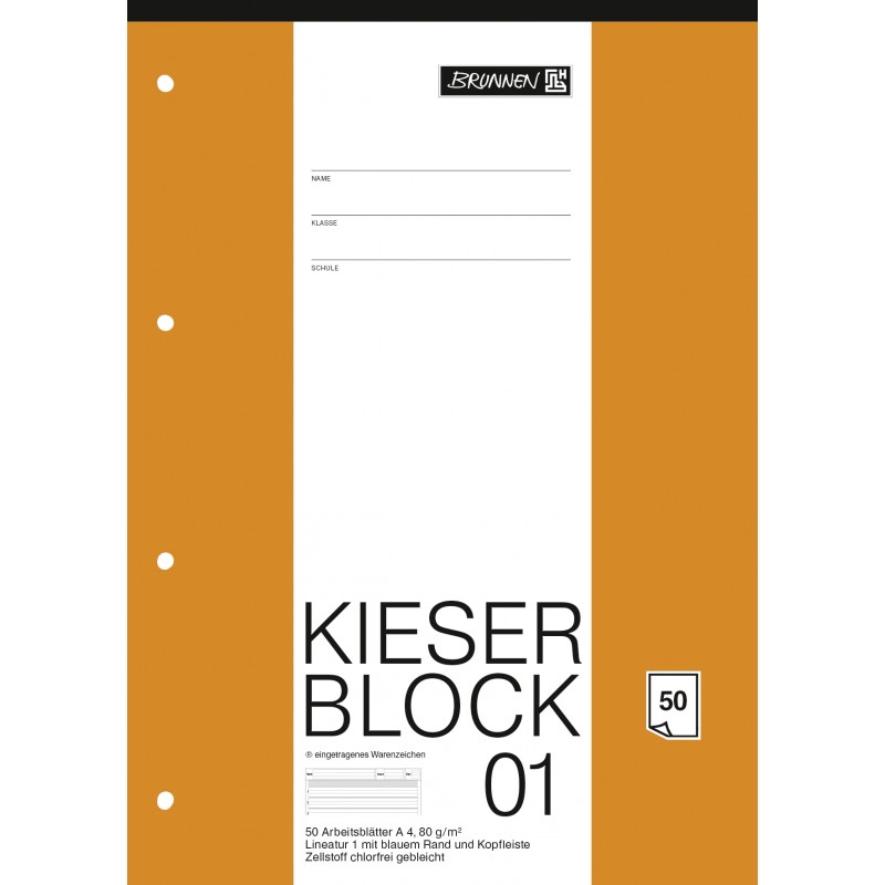 BRUNNEN Kieserblock 01 · (Lin1) · 50Bl BRUNNEN Kieserblock 01 · (Lin1) · 50Bl