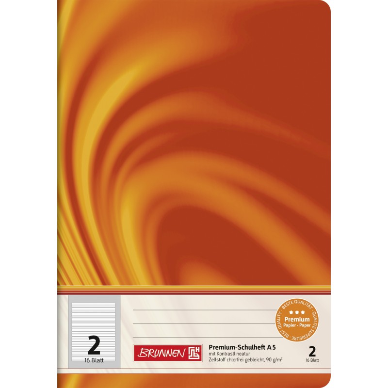 BRUNNEN Schulheft · DIN A5 · Vivendi · Lineatur 1 · 90 g/m² · 16 Blatt BRUNNEN Schulheft · DIN A5 · Vivendi · Lineatur 1 · 90 g/m² · 16 Blatt